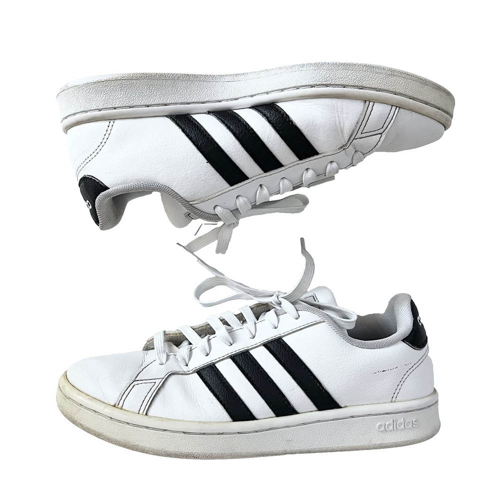 Adidas Womens Grand‎ Court F36483 White Running Shoes Lace Up Low Top US Size 7